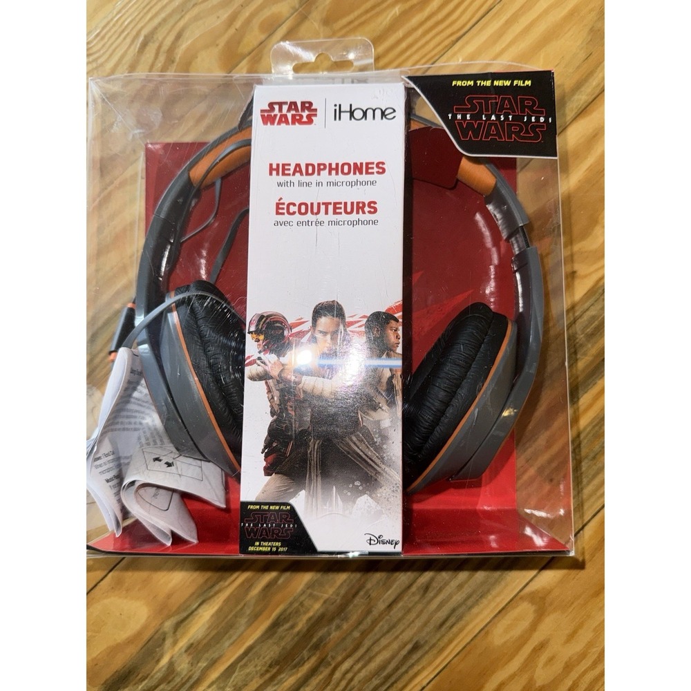 iHome - Star Wars The Last Jedi Over-the-Ear Headphones - Orange open box tested